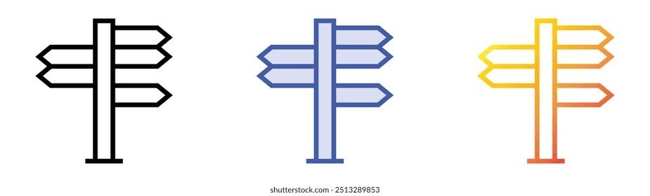 Postzeichen-Symbol. Lineares, blaues Füllungs- und Farbverlauf-Design einzeln auf weißem Hintergrund