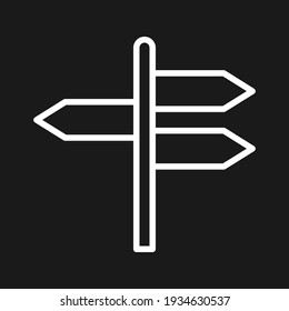 Post sign, street, direction icon vector image. Can also be used for Navigation. Suitable for use on web apps, mobile apps and print media.