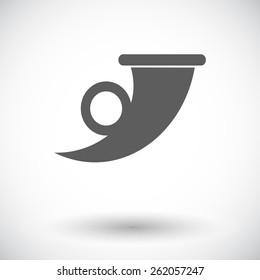 Post. Single flat icon on white background. Vector illustration.