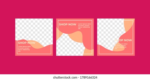 postear plantilla de medios sociales. Plantilla de presentación comercial. colección o conjunto de un banner cuadrado sencillo y moderno. se puede utilizar para aplicaciones digitales, fondos de pantalla, marketing y promoción