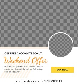 Post social media template for food theme or restaurant 