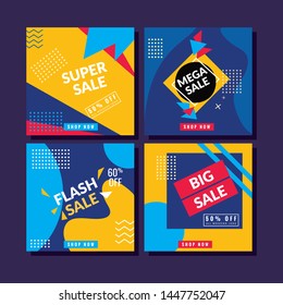 Post social media template. Modern promotion square web banner for social media. modern banner designs.
