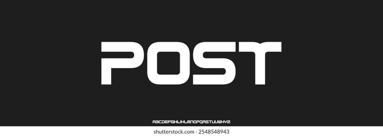 Post sport modern urban alphabet fonts. Typography, abstract technology, fashion, digital, future creative logo font. vector illustration