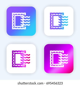 Post stamp bright purple and blue gradient app icon