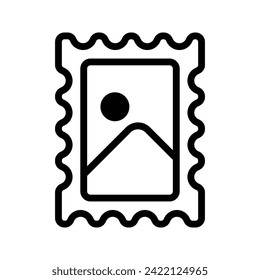 Post Stamp, Business Outline Icon Logo Illustration. Business Icon-set. Suitable For Web Design, Logo, App