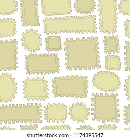 Post stamp collection, seamless pattern for your design