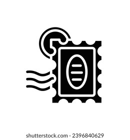 Post Stamp Filled Icon Vector Illustration