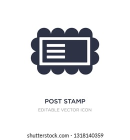 post stamp icon on white background. Simple element illustration from Social media marketing concept. post stamp icon symbol design.