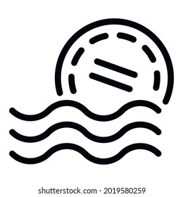 Post stamp icon. Outline post stamp vector icon for web design isolated on white background