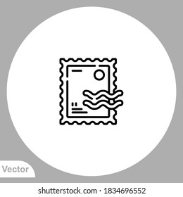 Post stamp icon sign vector,Symbol, logo illustration for web and mobile