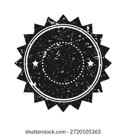 Carimbo postal, etiqueta ou crachá. Impressão Grunge e carimbo postal. Marca d'água de cartão postal de círculo vintage marrom. Elemento de design de envelope usado. Ilustração vetorial