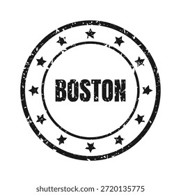 Post stamp, label or badge. Grunge imprint and postmark with text. Brown vintage circle postcard watermark. Used envelope design element. Vector illustration