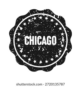Post stamp, label or badge. Grunge imprint and postmark with text. Brown vintage circle postcard watermark. Used envelope design element. Vector illustration