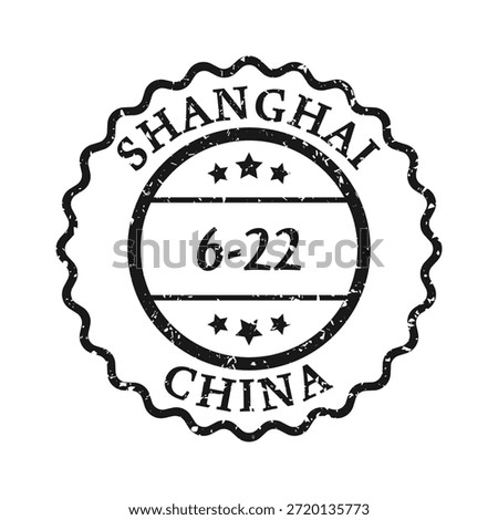 Post stamp, label or badge. Grunge imprint and postmark with text. Brown vintage circle postcard watermark. Used envelope design element. Vector illustration