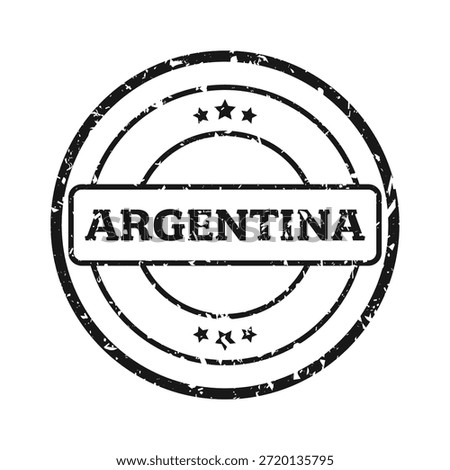 Post stamp, label or badge. Grunge imprint and postmark with text. Brown vintage circle postcard watermark. Used envelope design element. Vector illustration