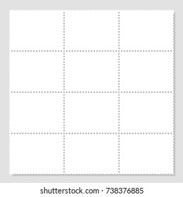 post stamps blank template 