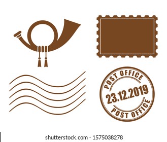 Post stamps vector illustration on white background