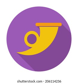 Post symbol. Single flat color icon. Vector illustration.