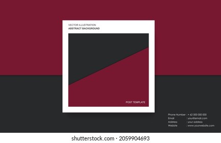 Post template with abstract background modern concept