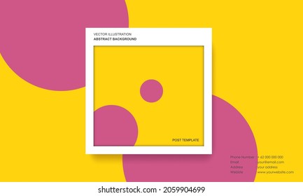 Post template with abstract background modern concept