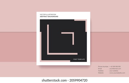 Post template with abstract background modern concept