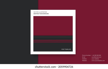Post template with abstract background modern concept
