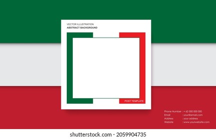 Post template with abstract background modern concept