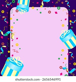 Post template social media design for birthday boy happy birthday