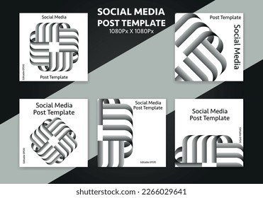 Post template for social media - editable Post cover design for business