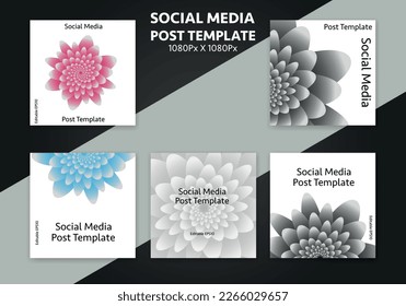 Post template for social media - editable Post cover design for business