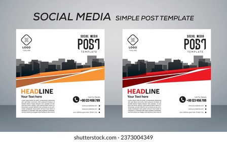 Post template vector simple editable 