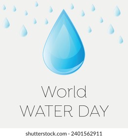 Plantilla para publicar el Día Mundial del Agua con gotas
