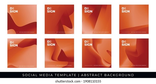 Publicar plantillas para anuncios en medios sociales. Banner de anuncio, Banner de promoción, fondo abstracto con tema de color naranja abstracto
