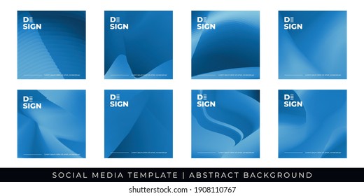 Post Templates For Social Media Ads. Ad Banner, Promotion Banner, Abstract Background With Abstract Blue Color Theme