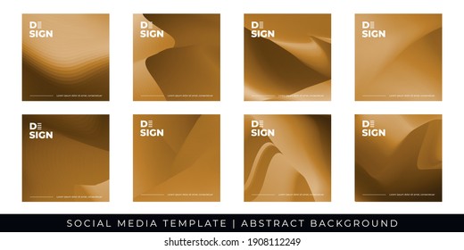 Post templates for social media ads. Ad banner, Promotion banner, abstract background with abstract light brown color theme