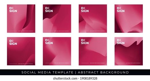 Publicar plantillas para anuncios en medios sociales. Banner de anuncio, Banner de promoción, fondo abstracto con tema de color rosado abstracto