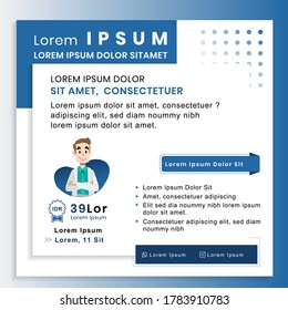 Vorlagen, die für Social Media-Banner für digitales Marketing bearbeitet werden können, posten. Markenwerbung für Mode.