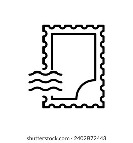 Post ticket icon vector illustration. Stamp on isolated background. Postal stamp sign concept.