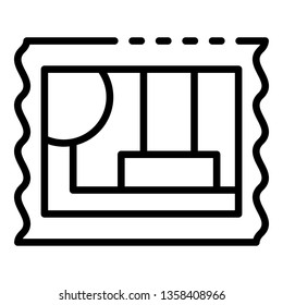 Post timbre icon. Outline post timbre vector icon for web design isolated on white background