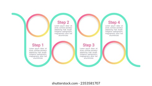 Post traumatic disorder infographic chart design template. Abstract infochart with copy space. Instructional graphics with 4 step sequence. Visual data presentation. Roboto Medium, Light fonts used