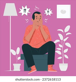 posttraumatische Belastungsstörung Konzept Vektordesign-Illustration
