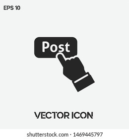Post vector icon illustration for web and mobile application. Premium quality.