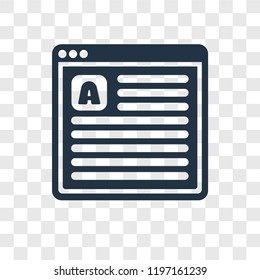 Post vector icon isolated on transparent background, Post transparency logo concept