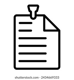 Post It Vector Line Icon Design