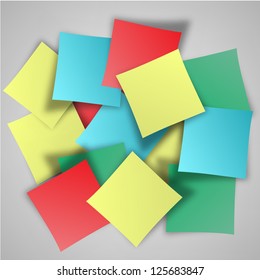 Post it vector template