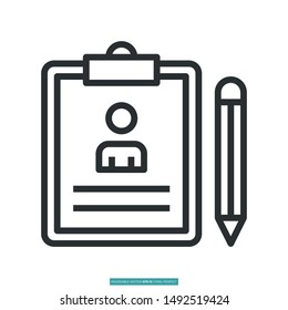 Post a Worker icon vector illustration logo template for many purpose