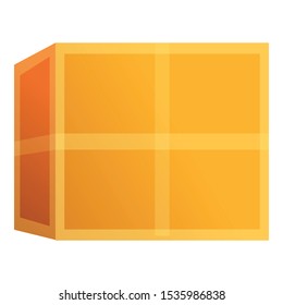 Postage cargo box icon. Cartoon of postage cargo box vector icon for web design isolated on white background