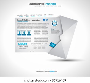 Postage high tech Website - Elegant Design for Business Presentations. Template with a lot of design elements. Every Shadow is transparent