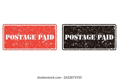 postagem pago grunge stamp design, vetor, isolado em fundo transparente
