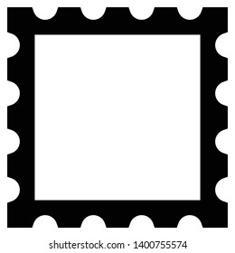 Postage, postal stamp graphic element isolated on white